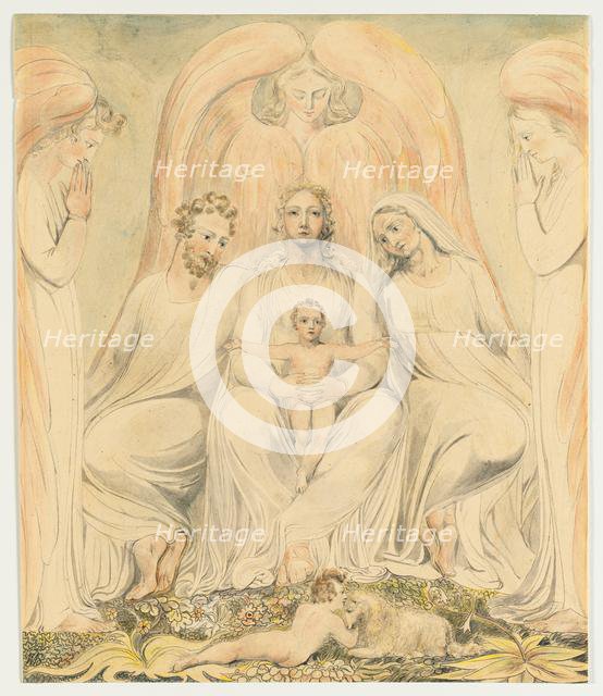 The Holy Family (also known as Christ in the Lap of Truth), c. 1805. Creator: William Blake (British, 1757-1827).