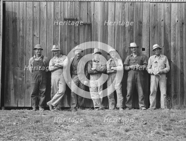 Here are the farmers who have bought machin..., West Carlton, Yamhill County, Oregon, 1939 Creator: Dorothea Lange.