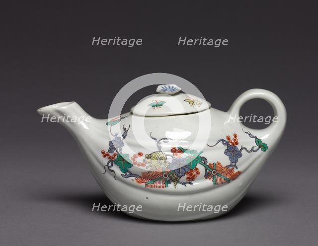 Teapot, c. 1730. Creator: Chantilly Porcelain Factory (French).