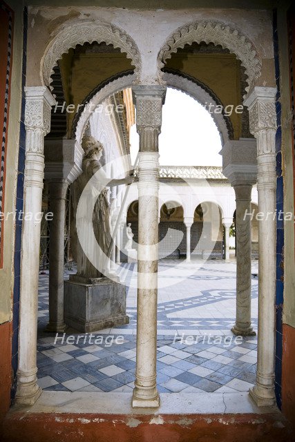 Double-arched (mullioned) window, House of Pilate, Seville, Andalusia, Spain, 2007. Artist: Samuel Magal