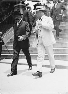 Fletcher, Frank Friday, Admiral of United States Navy. with Secretary Daniels, 1914. Creator: Harris & Ewing.