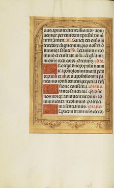 Decorated Text Page; Spinola Hours, about 1510-1520. Creator: Unknown.