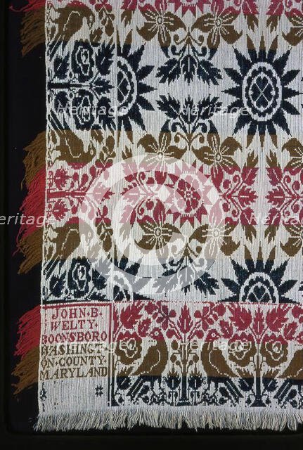 Coverlet, Maryland, 1839. Creator: John B. Welty.