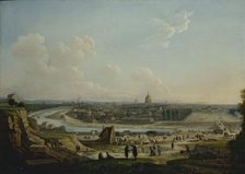 General view of Paris, taken from Chaillot hill, current 16th and 7th arrondissements, 1818. Creator: Seyfert.