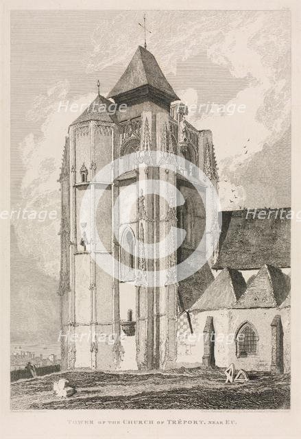 Architectural Antiquities of Normandy (Vol. II), Pl. 66: Tower of the Church of Tréport, near Eu, 18 Creator: John Sell Cotman (British, 1782-1842); J & A Arch, Cornhill & J.S. Cotman, London 1821.