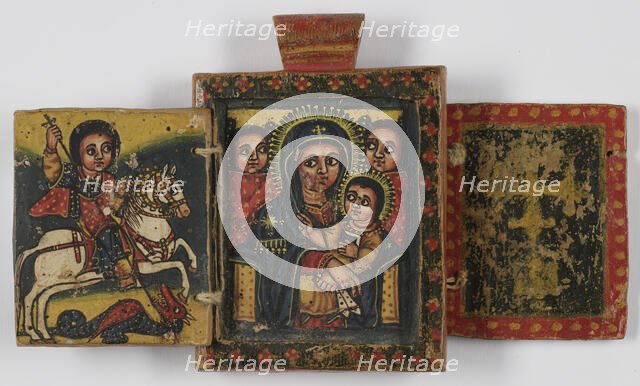 Double-Sided Pendant with the Virgin and Child with Saint George and the..., late 18th century. Creator: Unknown.