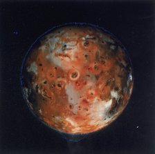 Full view of Io, one of the moons of Jupiter, 1979. Artist: Unknown