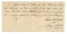 Payment receipt for the hire of a woman enslaved and owned by Edward Rouzee, April 14, 1804. Creator: Unknown.