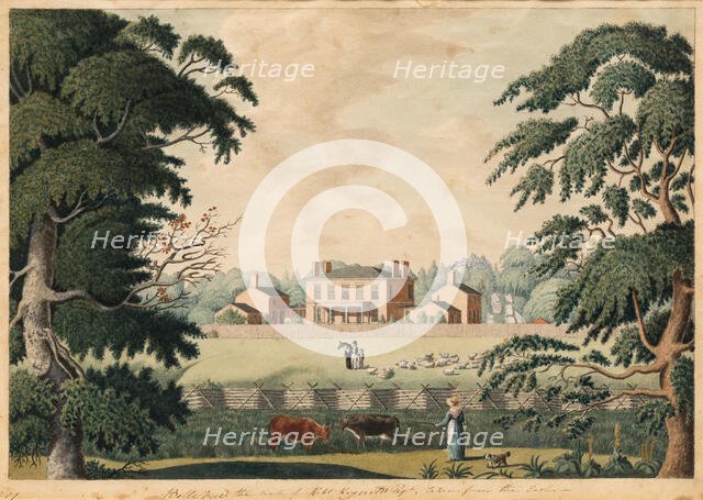 Belle Vue, the Seat of Robert Reynolds, Esquire taken from the East, 19th century. Creator: Catherine Reynolds.