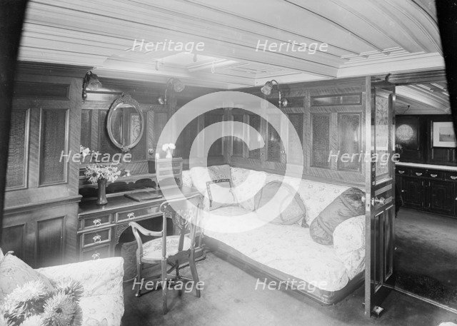 Interior of boudoir on 'Venetia', 1920. Creator: Kirk & Sons of Cowes.