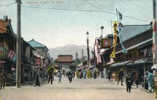 'Theatre Street of Kobe', c1900. Artist: Unknown.