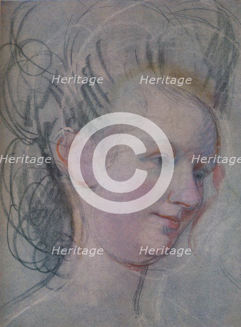 'Sketch of a Lady's Head', c1791. Artist: John Russell.