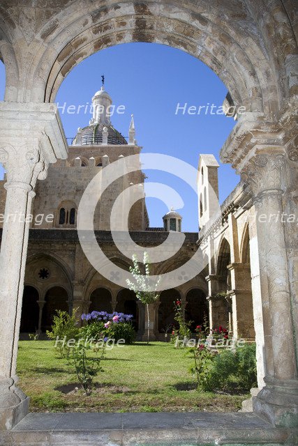 Cloister and garden, Old Cathedral of Coimbra, Portugal, 2009.  Artist: Samuel Magal