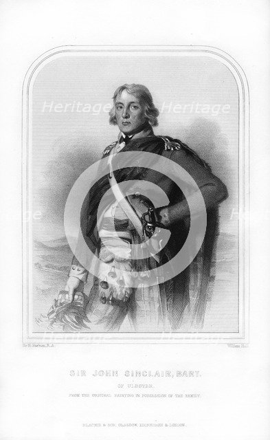 Sir John Sinclair of Ulbster, Scottish politician, lawyer and agricultural reformer, (1870).Artist: William Holl