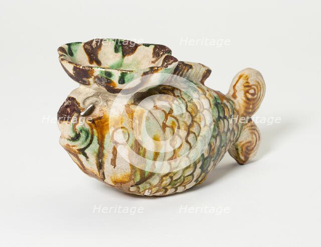 Fish-Shaped Oil Lamp, Tang dynasty (618-906), first half of 8th century. Creator: Unknown.