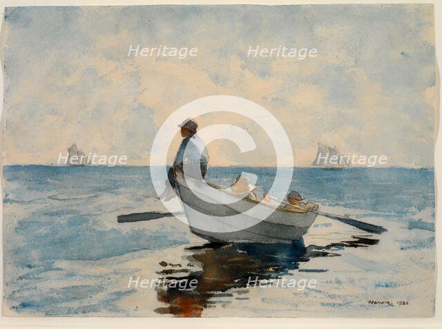 Boys in a Dory, 1880. Creator: Winslow Homer.