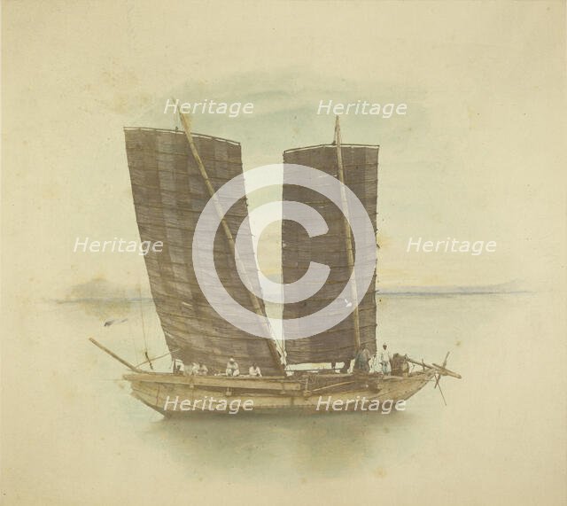 The First Corean Junk Bringing Dispatches, May 30, 1871. Creator: Felice Beato.