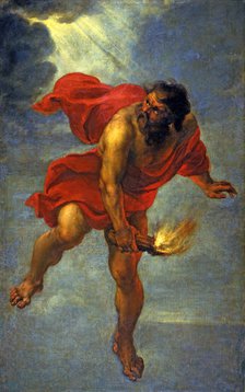 Prometheus bringing fire', by Jan Cossiers.