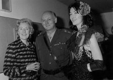 Dame Vera Lynn with Lord and Lady Montagu at Beaulieu party, mid 1970's. Creator: Unknown.
