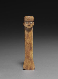 Spatula with Carved Head, 500-900. Creator: Unknown.