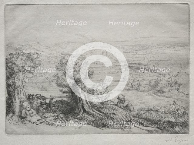 Souvenir dun Vallée en Bourgogne. Creator: Alphonse Legros (French, 1837-1911).