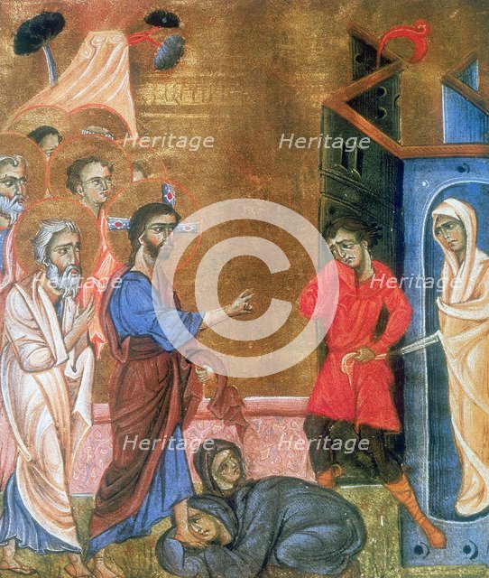 'The Raising of Lazarus', c1268. Artist: T'oros Roslin