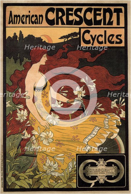 Crescent Cycles, 1899. Artist: Ramsdell, Frederick Winthrop (1865-1915)