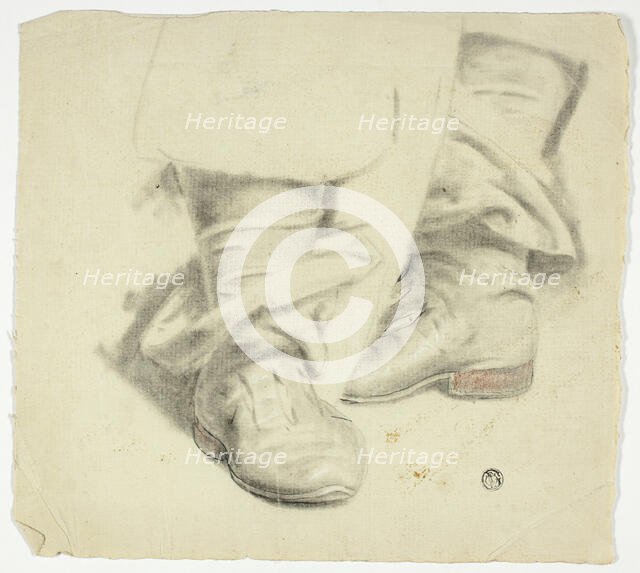 Seventeenth Century Boots of Standing Figure, n.d. Creator: John Downman.