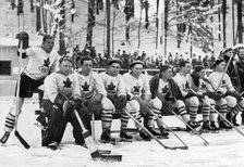 Canadian ice hockey team, Winter Olympic Games, Garmisch-Partenkirchen, Germany, 1936. Artist: Unknown