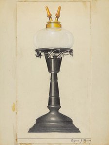 Camphene Lamp, 1935/1942. Creator: Eugene Barrell.
