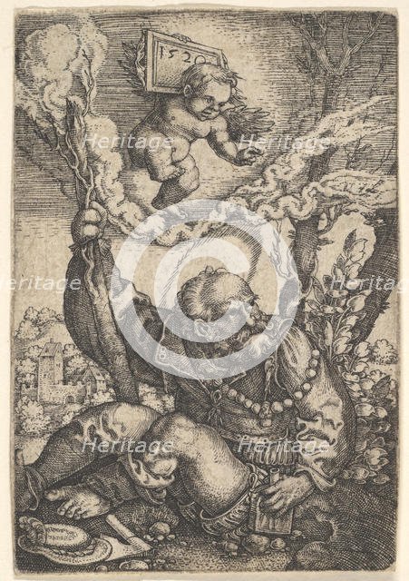 St. Christopher, early 16th century. Creator: Barthel Beham.