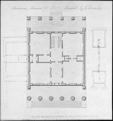 Residence, Planned for Russell, by I. Town, Esq., ca. 1828. Creator: Alexander Jackson Davis.