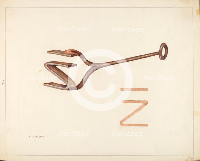 Branding Iron, c. 1942. Creator: Elizabeth Johnson.
