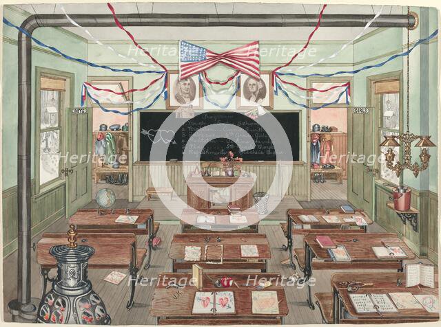 Rural School Room, 1900, 1935/1942. Creator: Perkins Harnly.