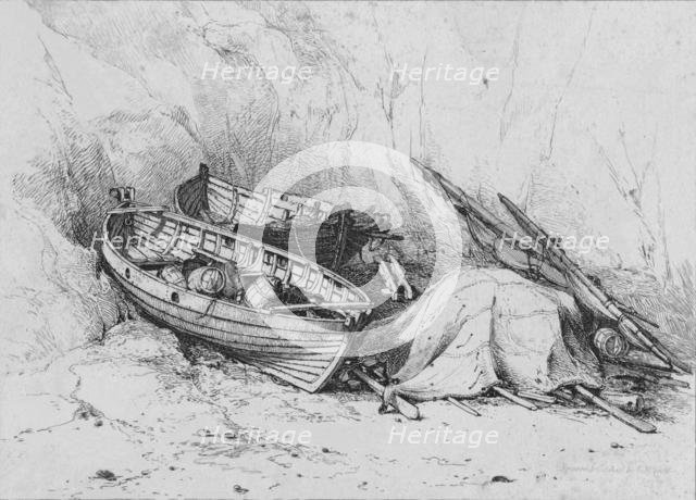 'On The Beach at Cromer', c1828. Creator: Edward William Cooke.