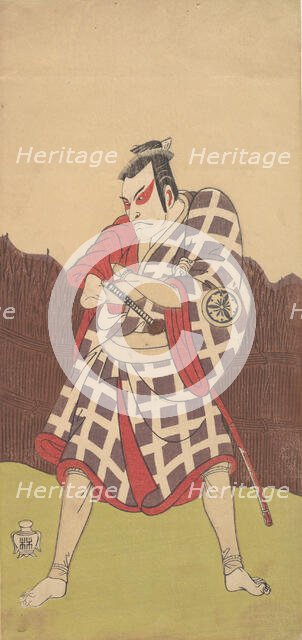 The Actor Matsumoto Koshiro 3rd as a Man who Stands with Arms Folded..., late 18th century. Creator: Shunsho.