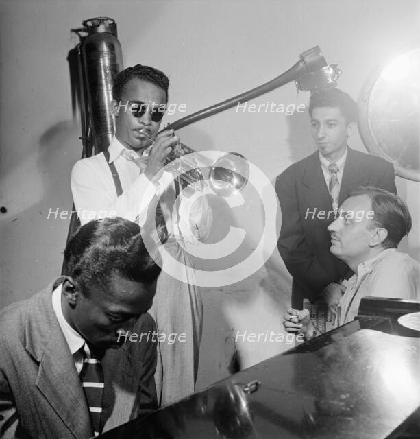 Portrait of Howard McGhee, Brick Fleagle, and Miles Davis, New York, N.Y., ca. Sept. 1947. Creator: William Paul Gottlieb.