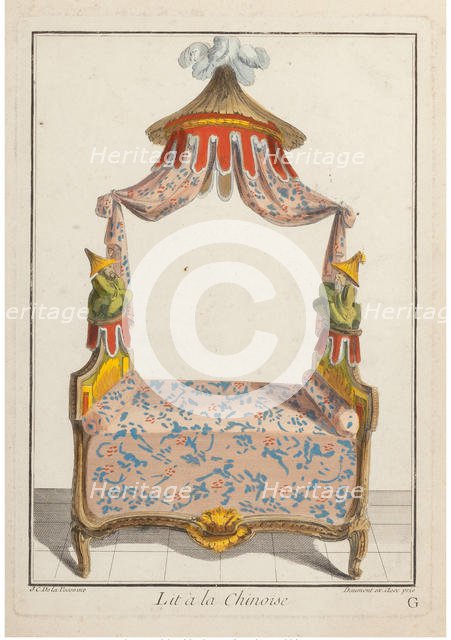 Lit à la Chinoise, ca 1788. Creator: La Mésangère, Pierre de (1761-1831).