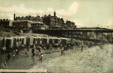 'Beach Showing Pier & Metropole, Brighton', late 19th-early 20th century.  Creator: Unknown.