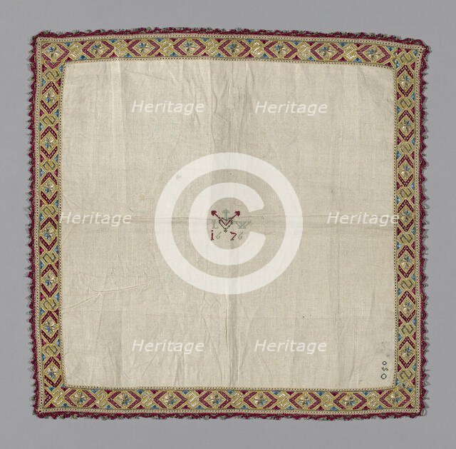 Handkerchief, Italy, 1676. Creator: Unknown.
