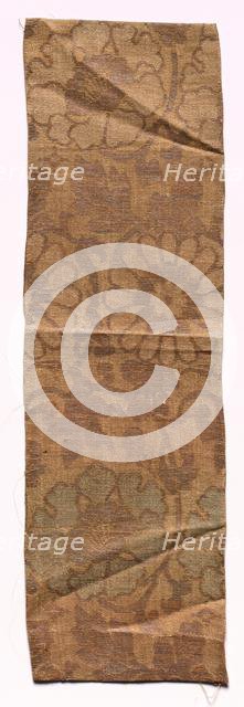 Textile Fragment, 1800s. Creator: Unknown.