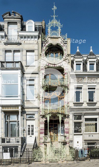 Maison St. Cyr, 11 Square Ambiorix, (1900), c2014-2017. Artist: Alan John Ainsworth.