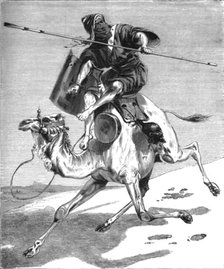''Moorish Warrior; A Ride to Gebel-Mousa, in North-Western Barbary', 1875. Creator: Trorey Blackmore.