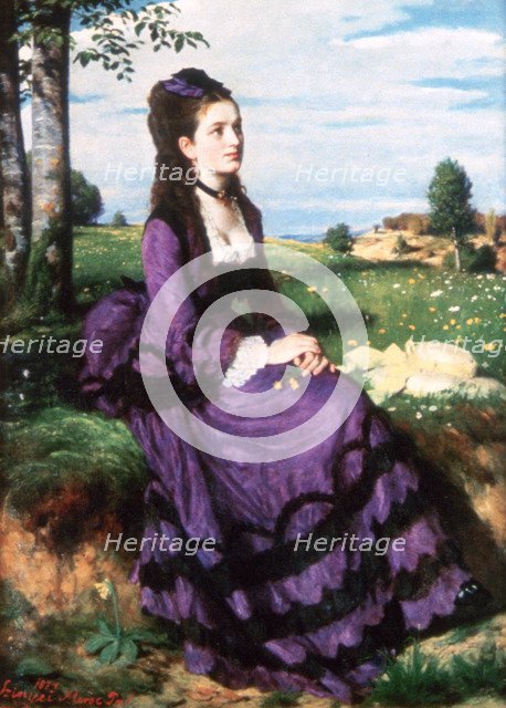 'Lady in Violet', 1874. Artist: Pal Szinyei Merse