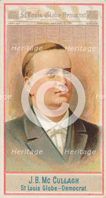 J.B. McCullagh, St. Louis Globe-Democrat, from the American Editors series (N1) for Allen ..., 1887. Creator: Allen & Ginter.