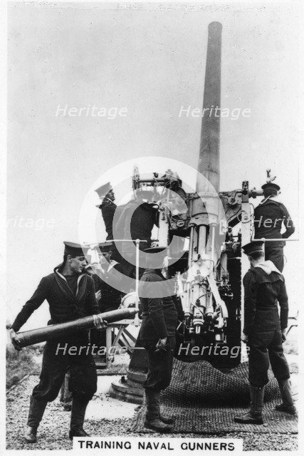Training naval gunners, Whale Island, Portsmouth, Hampshire, 1937. Artist: Unknown