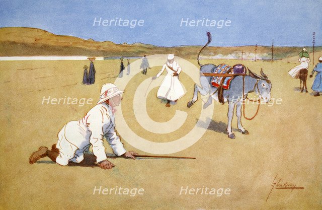 'On the Dam Road, Assouan', 1908.  Artist: Lance Thackeray