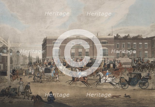 Coaches at the Elephant and Castle, London, first half of the 19th century. Artist: Theodore Henry Adolphus Fielding