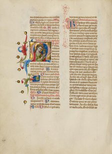 Initial M: Mary Magdalene; Missal, between about 1389 and 1400. Creator: Master of the Brussels Initials.