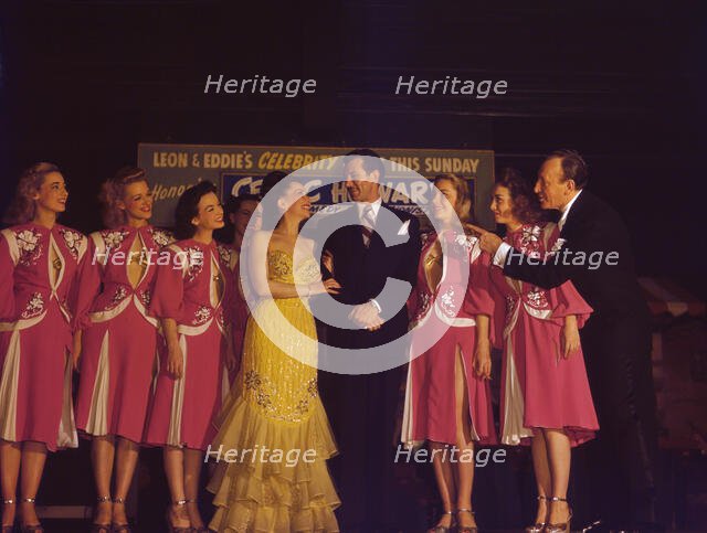 Portrait of Eddie Davis and Sherry Britton, Leon and Eddie's, New York, N.Y., ca. July 1948. Creator: William Paul Gottlieb.